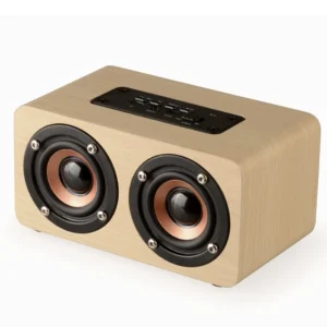 Solid wood dual-driver desktop Bluetooth speaker