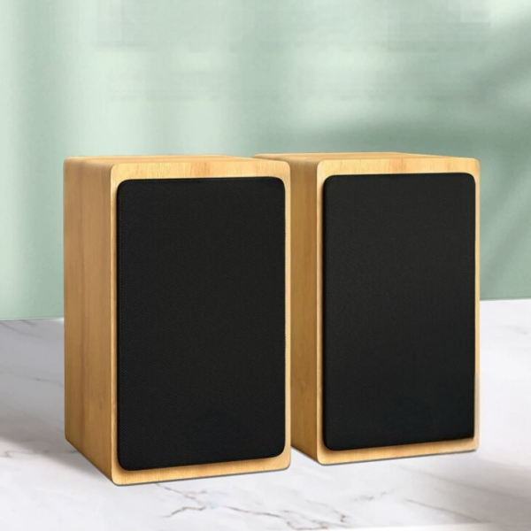 Wooden cabinet mini desktop speaker