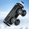 Portable party speaker with ambient lighting effects