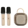 Milk Coffee Color Portable Dual-Mic Karaoke Speaker