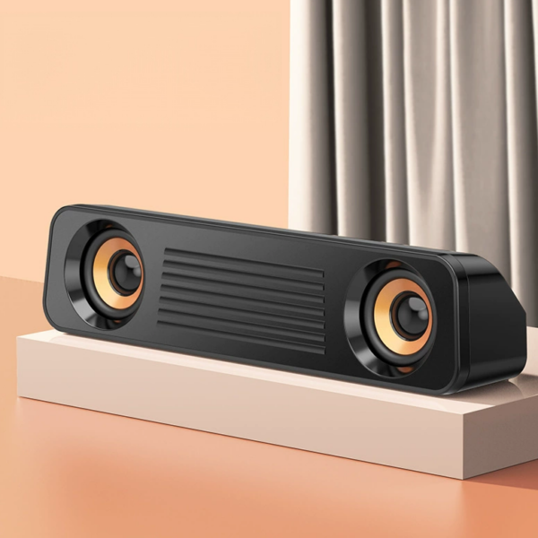 Dual-driver long bar desktop speaker