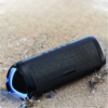 Ambient lighting effect long cylindrical portable Bluetooth speaker