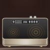 Retro wood-grain desktop speaker