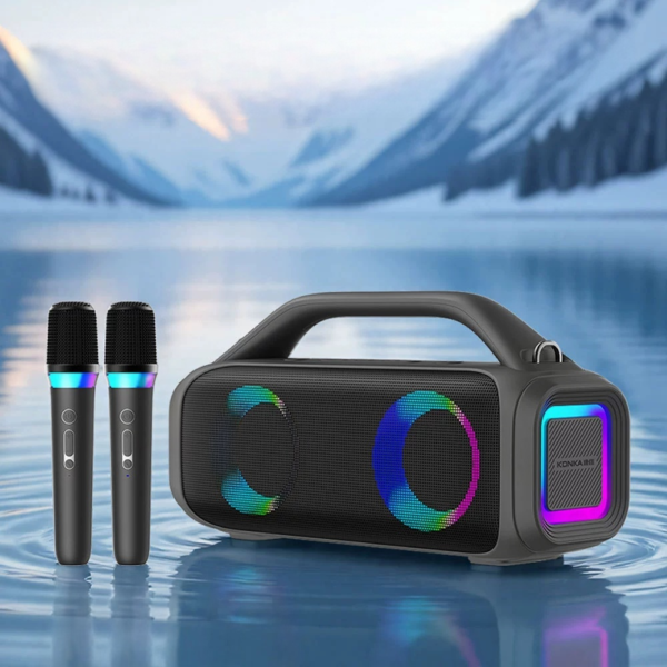 Dual-Mic Karaoke RGB Ambient Portable Speaker