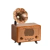 Retro gramophone-style Bluetooth speaker