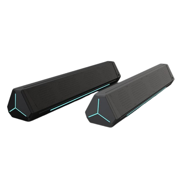 Minimalist esports-style long desktop soundbar speaker